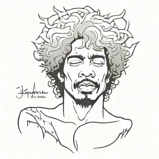 tattoo inspired by a song Jimi Hendrix - Voodoo Child (Slight return) tattoo design idea