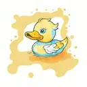 sunrise, rubber duck with saying always see the daylight tattoo design idea