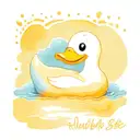 sunrise, rubber duck with saying always see the daylight tattoo design idea