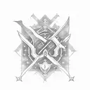 1999 written vertically in a gothic font with 13 and 13 on both sides in the middle and a sword underneath the 1999  tattoo design idea