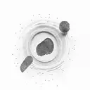 fingerprint with number five init  tattoo design idea