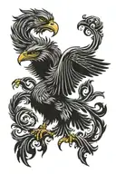 double headed eagle tattoo design idea