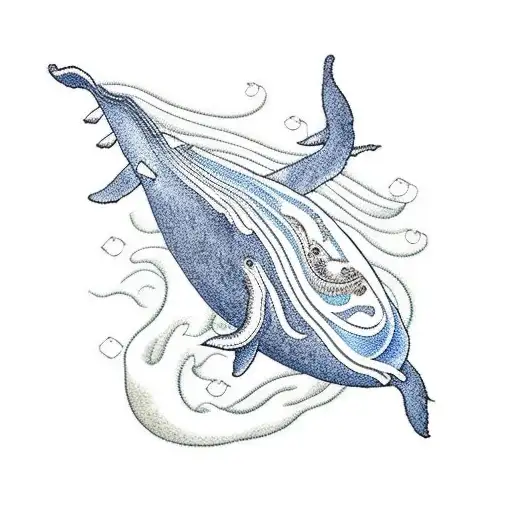 BTS with whale and number seven tattoo design idea