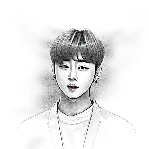 jungkook from BTS  tattoo design idea