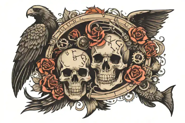 Combine elements of punk and industrial music into a unique tattoo design tattoo design idea