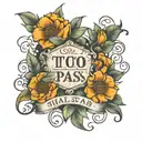 this too shall pass written tattoo design idea