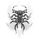 scorpion with roses tattoo design idea