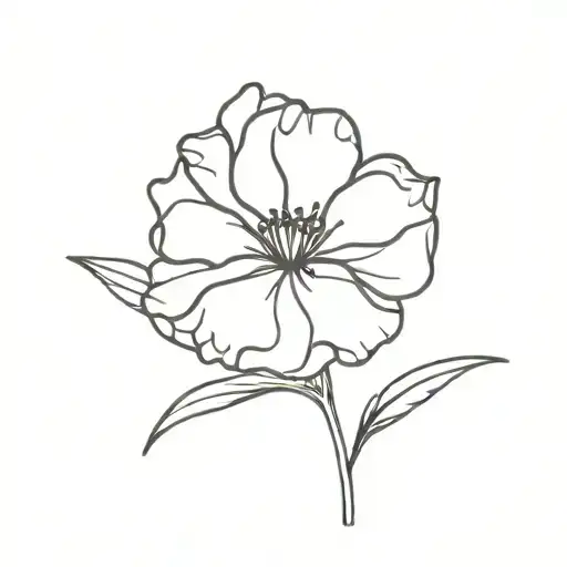 single carnation flower tattoo design idea
