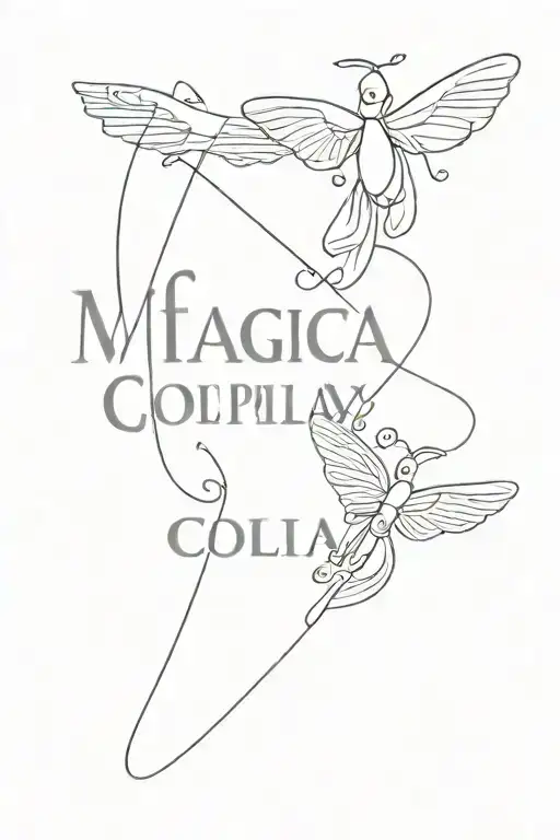 magic coldplay artist song tattoo design idea