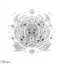 Yggdrasil and Vegvisir tattoo design idea