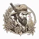 arthur morgan grave tattoo design idea