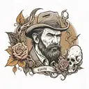 arthur morgan grave tattoo design idea