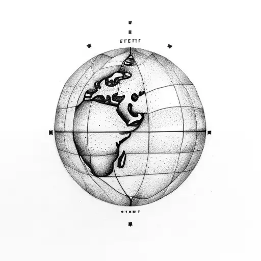the earth as a globe being crafted from clay on a potters wheel tattoo design idea
