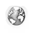 the earth as a globe being crafted from clay on a potters wheel tattoo design idea