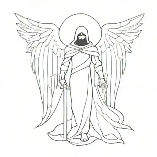 Azrael archangel of souls tattoo design idea