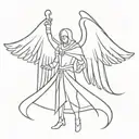 Azrael archangel of souls tattoo design idea