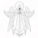 Azrael archangel of souls tattoo design idea