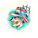 cowgirl gun tattoo design idea