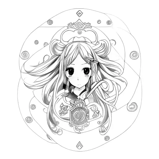 blue lock anime tattoo design idea