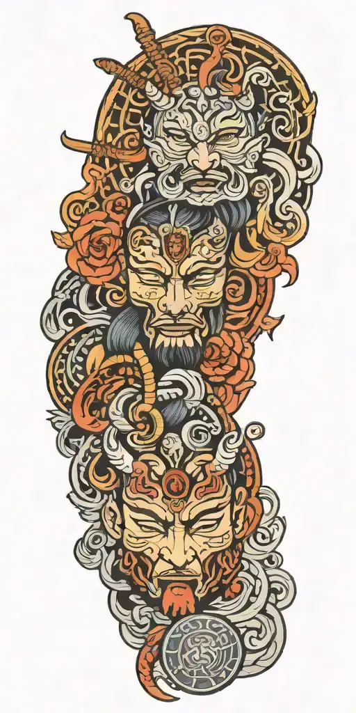 Norse Gemini tattoo design idea