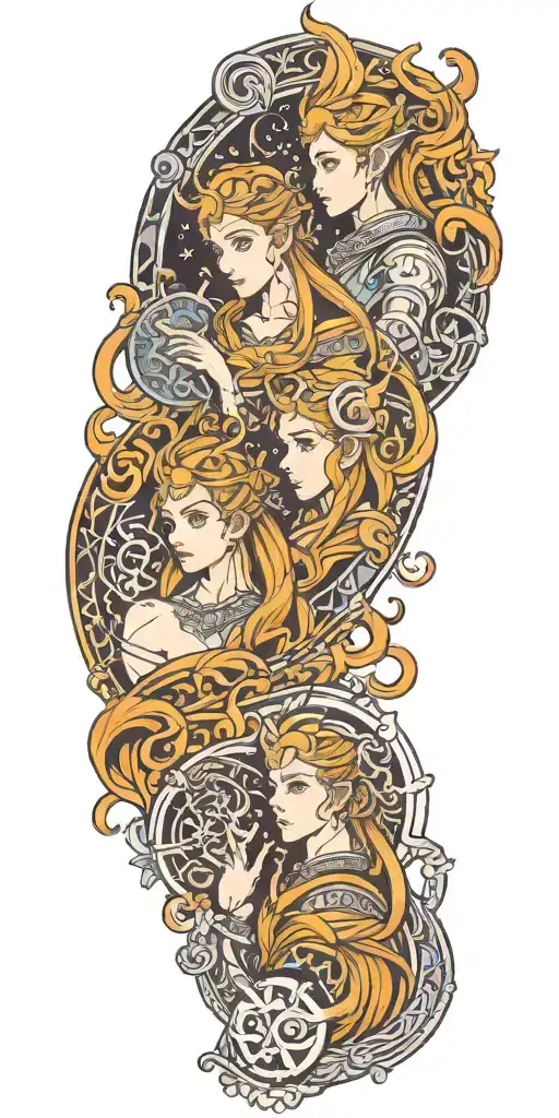 Norse Gemini tattoo design idea