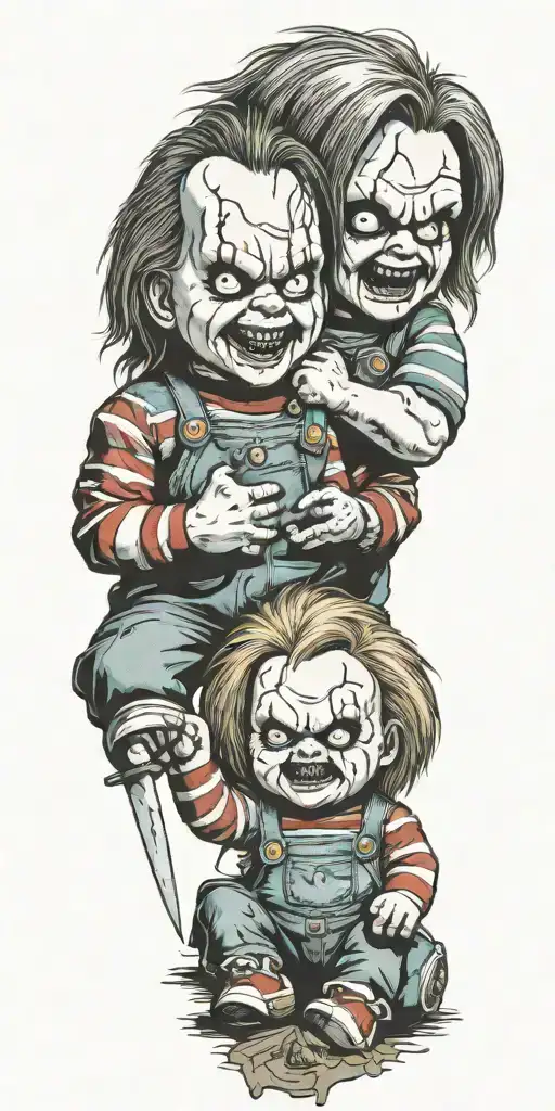 chucky vs chucky Gemini tattoo design idea