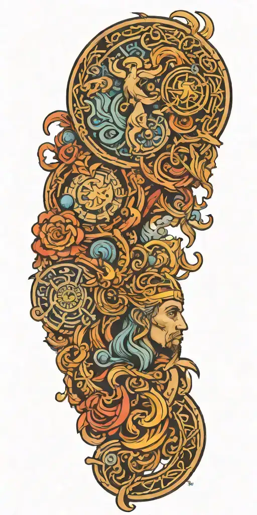 Norse Gemini tattoo design idea