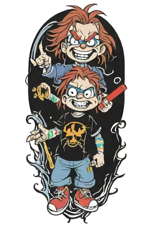 chucky and rugrats Chuckie Finster Gemini tattoo design idea