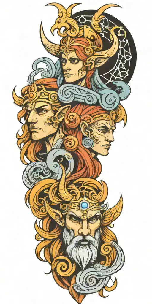 Norse Gemini tattoo design idea