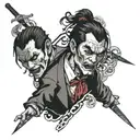 Jekyll and Hyde split tattoo design idea