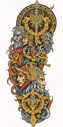 Norse Gemini tattoo design idea