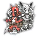 Deadpool pikachu and lightning tattoo design idea