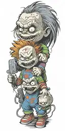 chucky vs chucky rugrats tattoo design idea