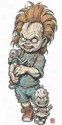 chucky vs chucky rugrats tattoo design idea