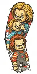 chucky vs chucky Gemini tattoo design idea