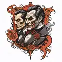 Jekyll and Hyde split tattoo design idea