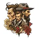 Jekyll and Hyde split tattoo design idea