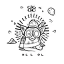 cute little objects with sentence "happiness is only real when shared" tattoo design idea