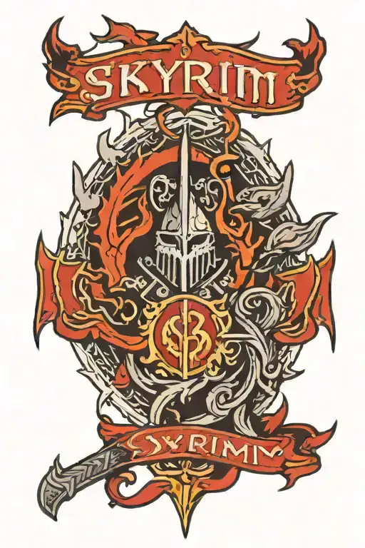 Skyrim logo tattoo design idea