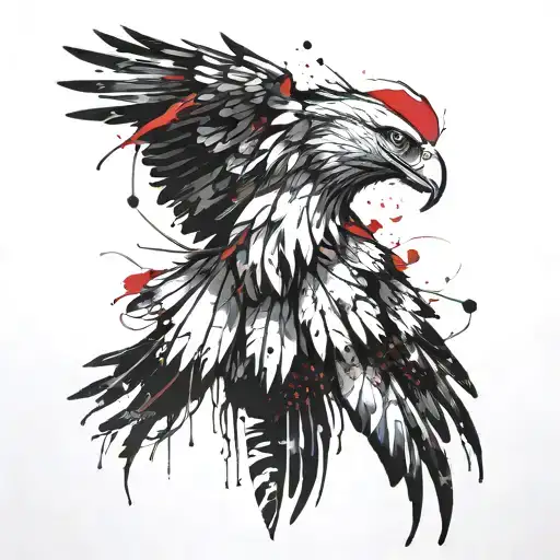 eagle flying tattoo design idea