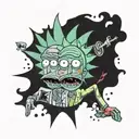 rick and morty tattoo design idea
