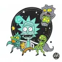 rick and morty tattoo design idea