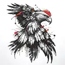 eagle flying tattoo design idea