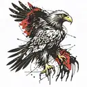 eagle flying tattoo design idea