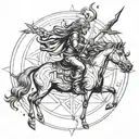 sagittarius with gemini, Aries, and scorpio   tattoo design idea