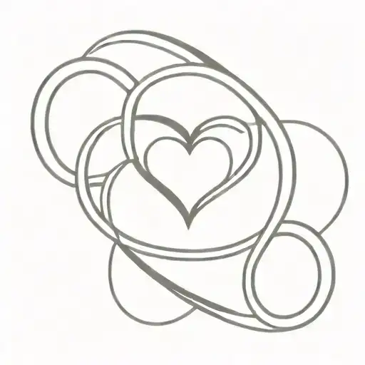 infinity symbol, heart shaped lock tattoo design idea
