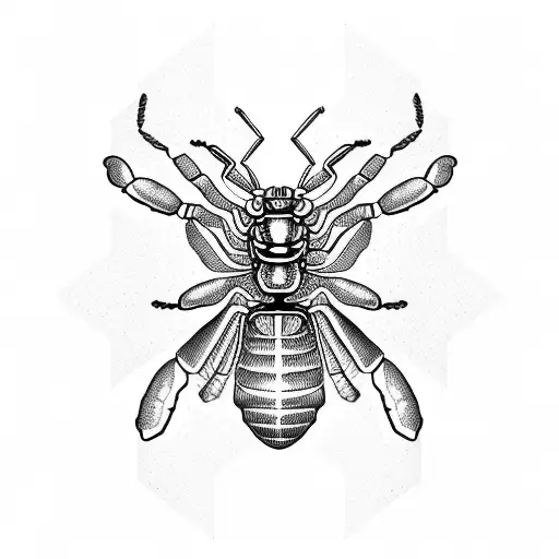 cicada scorpion tattoo design idea