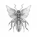cicada scorpion tattoo design idea