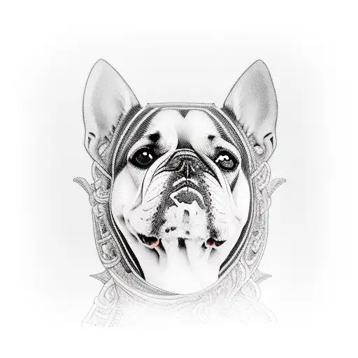 women and dog from behind to the Eiffel Tower tattoo design idea