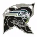 seattle seahawks 12 subtly integrated circuitry forming the shape tattoo design idea